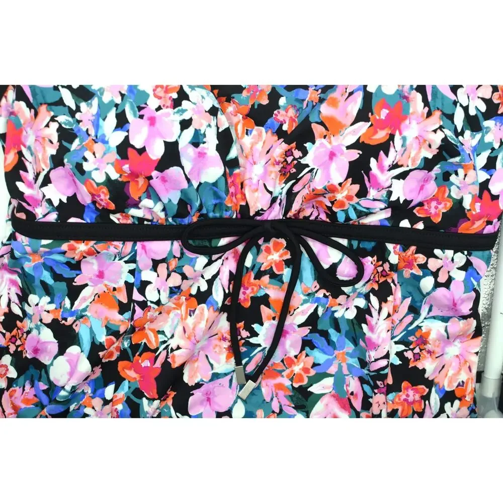 Swim Solutions Women's Blushing Empire Swimdress In Floral Multi - Picture 4 of 7
